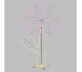 Fiore luminoso a Led bianco caldo e rosa H 120cm